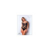 Body noire en résille et lanières - Le Numéro 1 - Collection Body 